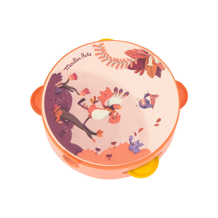 Dans La Jungle Wood Tambourine (Coral)