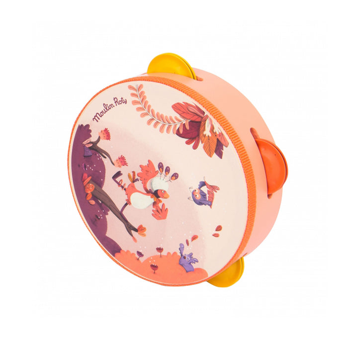 Dans La Jungle Wood Tambourine (Coral)